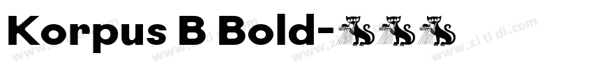 Korpus B Bold字体转换